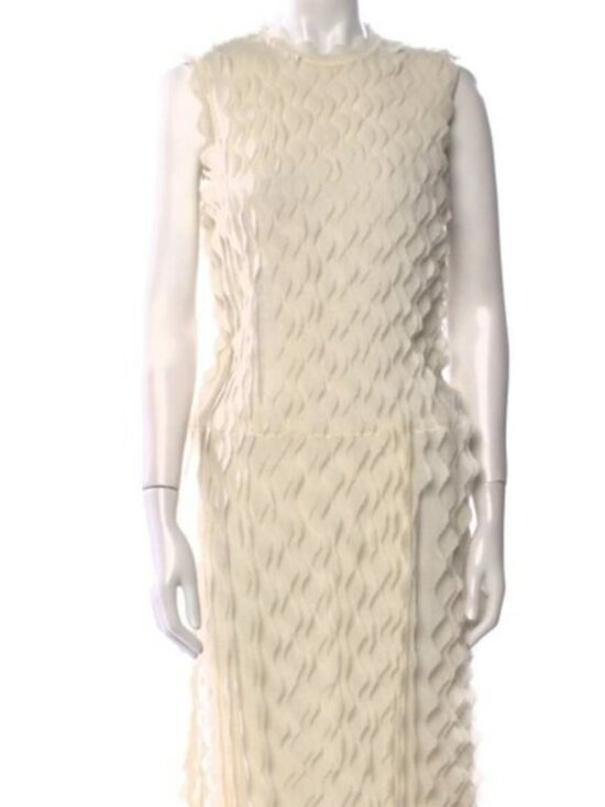 NWOT Spring/Summer 2025 ULLA JOHNSON Kaelyn Knit Maxi Dress in Pristine S $1050 - Picture 2 of 4